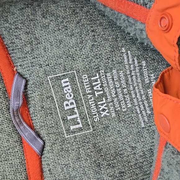 L.L. Bean Mens Sweater Pullover Fleece Colorblock Dize XXL 2X TALL - Picture 2 of 12